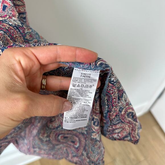 Banana Republic Tie-Back Midi Dress Blush Ash SP - Picture 8 of 10